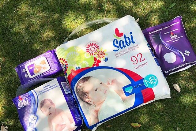 Детские гигиенические товары Казахстанского бренда - «Sabi».
